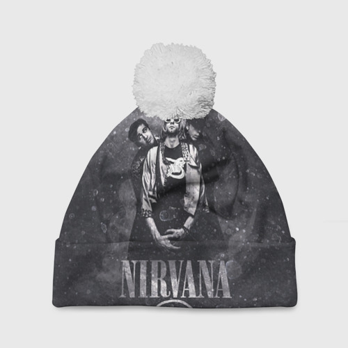 Шапка 3D c помпоном Nirvana, цвет 3D печать