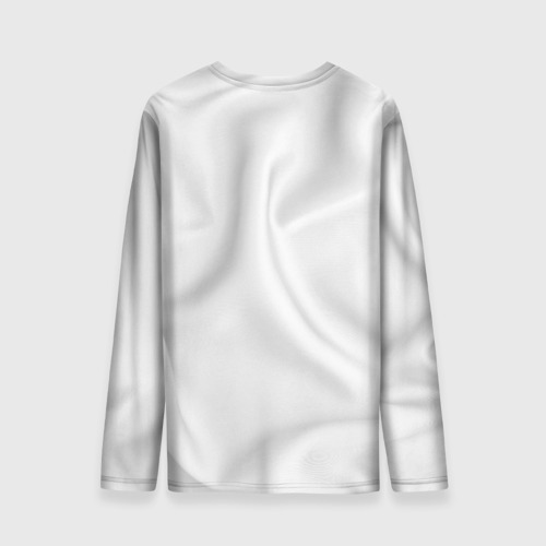 Мужской лонгслив 3D с принтом Белое полотно текстура, вид сзади #1