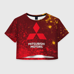 Женская футболка Crop-top 3D Mitsubishi Митсубиси