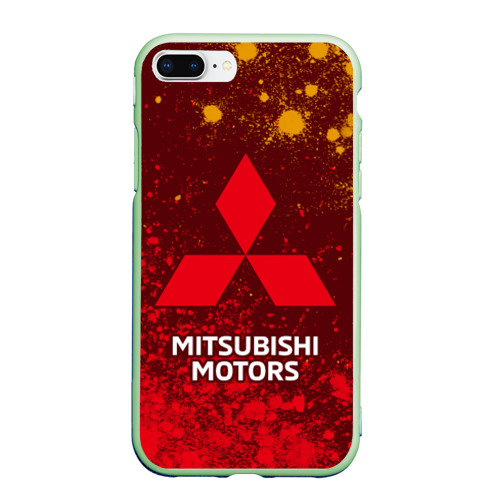 Чехол для iPhone 7Plus/8 Plus матовый Mitsubishi Митсубиси, цвет салатовый
