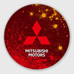 Круглый коврик для мышки Mitsubishi Митсубиси