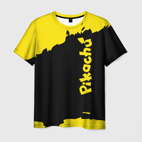 Мужская футболка 3D с принтом Pikachu, вид спереди #2