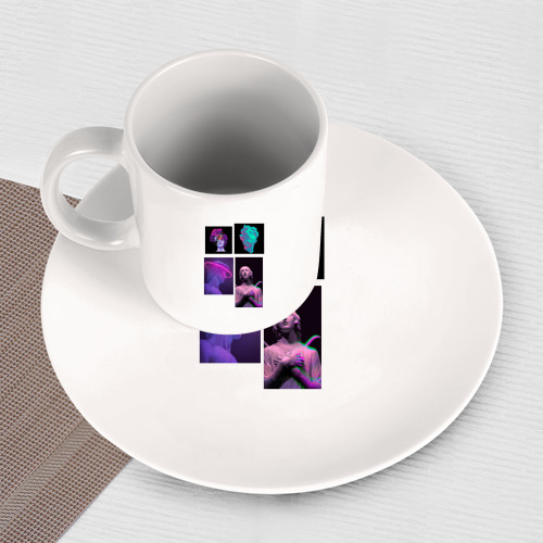 Набор: тарелка + кружка Vaporwave art 78 - фото 3
