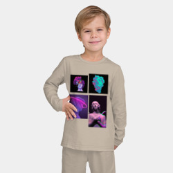 Детская пижама с лонгсливом хлопок Vaporwave art 78 - фото 2