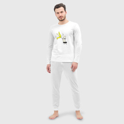 Мужская пижама с лонгсливом хлопок Зрелый Банан - фото 2