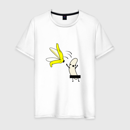 Мужская футболка хлопок с принтом Зрелый Банан, вид спереди #2