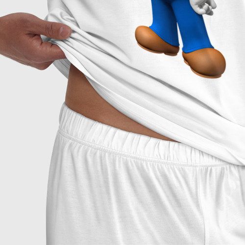 Мужская пижама хлопок Super Mario, цвет белый - фото 6
