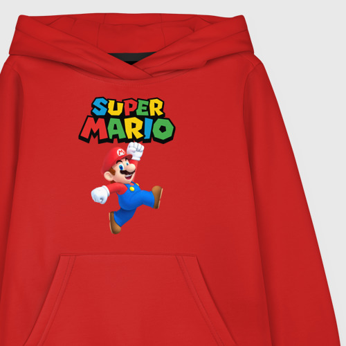 Детская толстовка хлопок Super Mario, цвет красный - фото 3