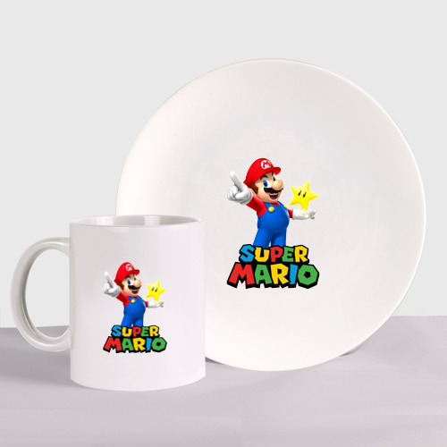 Набор: тарелка + кружка Super Mario