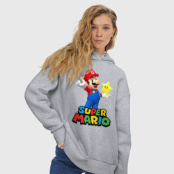 Женское худи Oversize хлопок Super Mario - фото 2