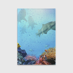 Обложка для паспорта матовая кожа Акулы