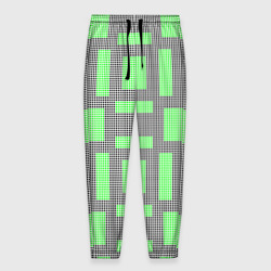 Мужские брюки 3D Пиксели зеленые