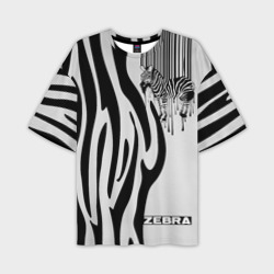 Мужская футболка oversize 3D Zebra