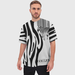 Мужская футболка oversize 3D Zebra - фото 2