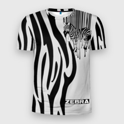 Мужская футболка 3D Slim Zebra