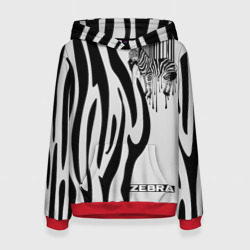 Женская толстовка 3D Zebra