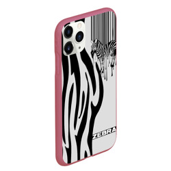 Чехол для iPhone 11 Pro Max матовый Zebra - фото 2