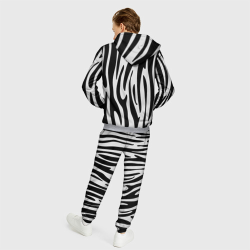 Мужской костюм 3D Zebra, цвет меланж - фото 4