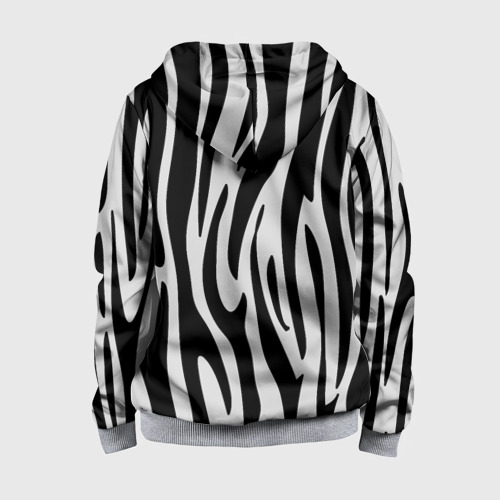 Детская толстовка 3D на молнии Zebra, цвет меланж - фото 2