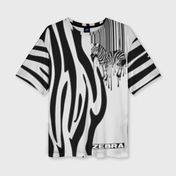 Женская футболка oversize 3D Zebra