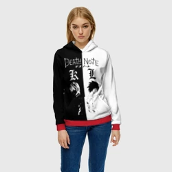 Женская толстовка 3D Монохромный паттерн противостояние - фото 2