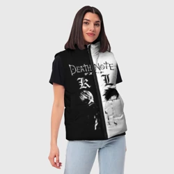 Женский жилет утепленный 3D Монохромный паттерн противостояние - фото 2