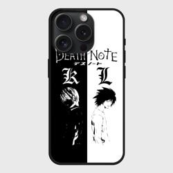 Чехол силиконовый для Apple iPhone 15 Pro матовый Монохромный паттерн противостояние