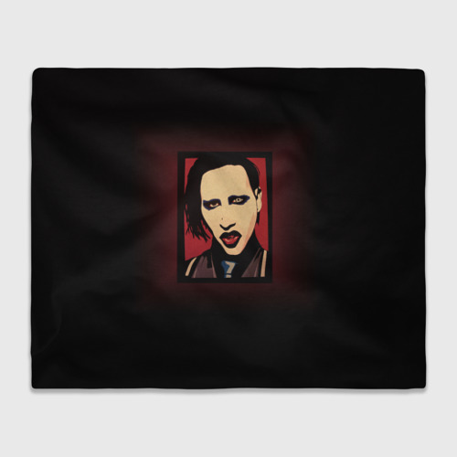 Плед 3D Marilyn Manson, цвет 3D (велсофт)