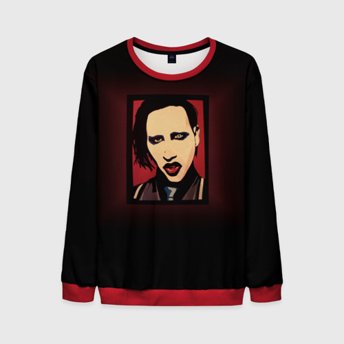 Мужской свитшот 3D Marilyn Manson, цвет красный