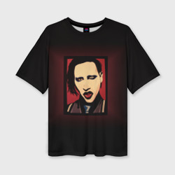 Женская футболка oversize 3D Marilyn Manson