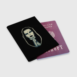 Обложка для паспорта матовая кожа Marilyn Manson - фото 2