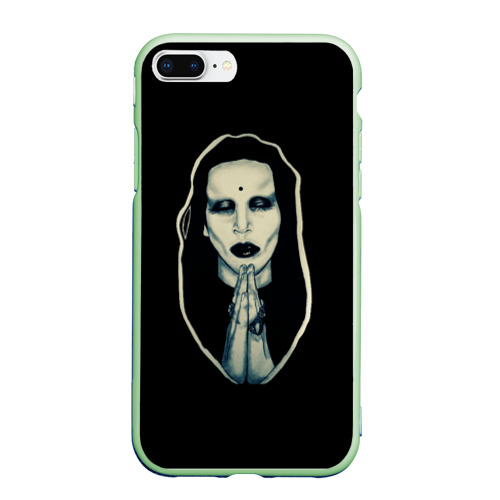 Чехол для iPhone 7Plus/8 Plus матовый Marilyn Manson, цвет салатовый