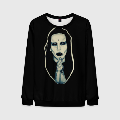Мужской свитшот 3D Marilyn Manson, цвет черный