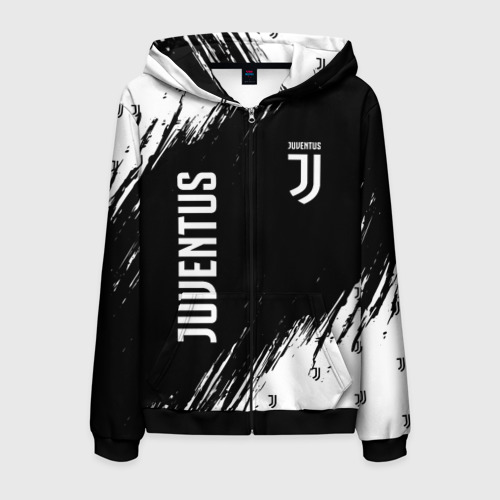 Мужская толстовка 3D на молнии Juventus Ювентус, цвет черный
