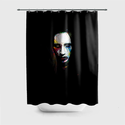 Штора 3D для ванной Marilyn Manson