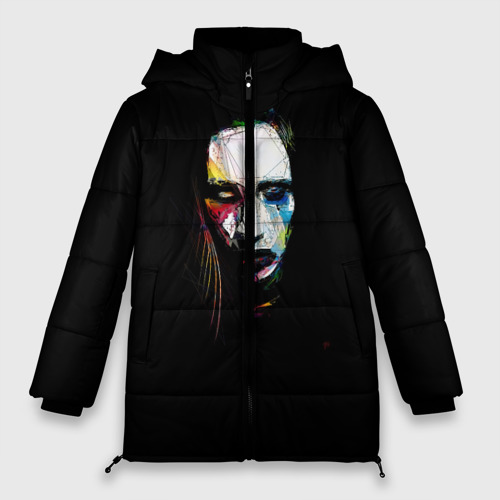 Женская зимняя куртка Oversize Marilyn Manson, цвет черный