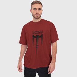 Мужская футболка oversize 3D Marilyn Manson - фото 2