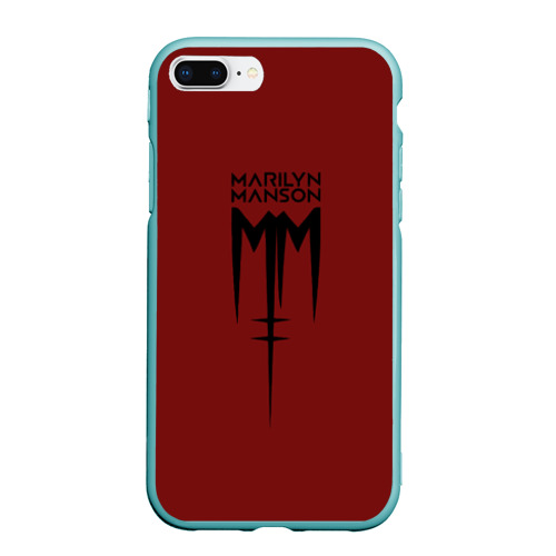 Чехол для iPhone 7Plus/8 Plus матовый Marilyn Manson, цвет мятный