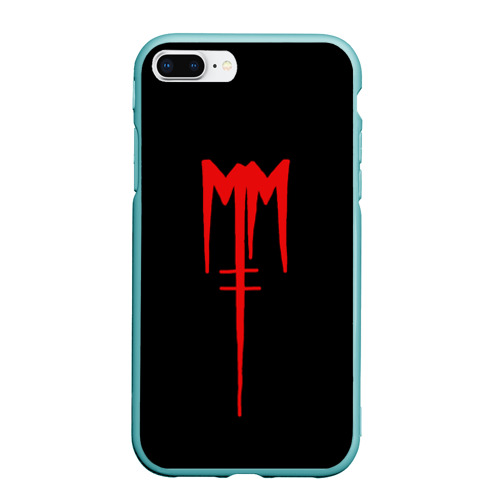 Чехол для iPhone 7Plus/8 Plus матовый Marilyn Manson, цвет мятный