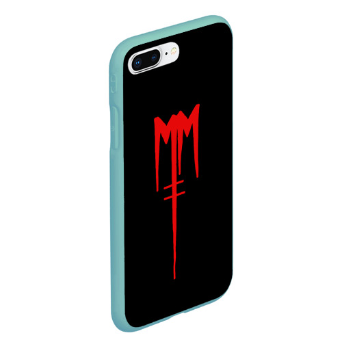 Чехол для iPhone 7Plus/8 Plus матовый Marilyn Manson, цвет мятный - фото 3