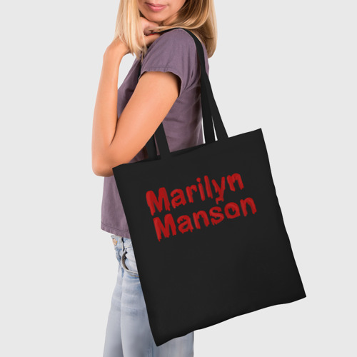 Шоппер 3D с принтом Marilyn Manson, фото на моделе #1