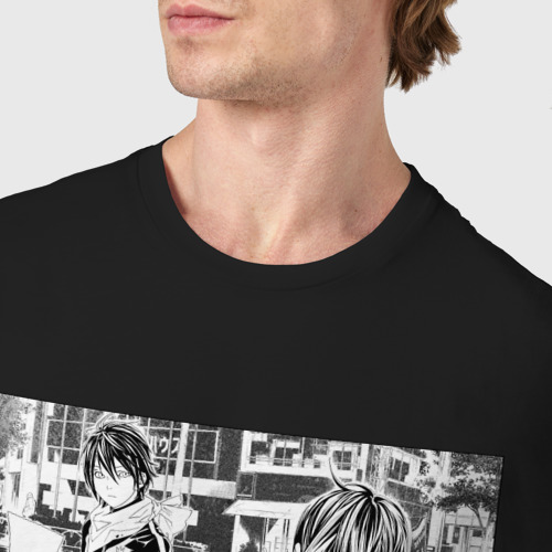 Мужская футболка хлопок Бездомный бог, манга, цвет черный - фото 6