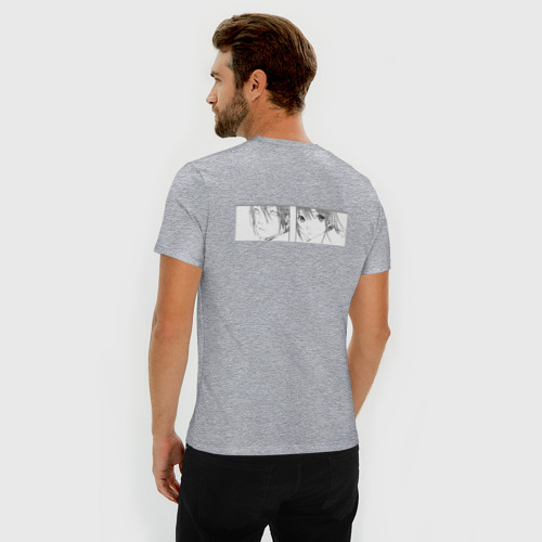 Мужская футболка хлопок Slim Бездомный бог, манга, цвет меланж - фото 4