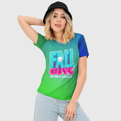 Женская футболка 3D Slim Fall Guys - фото 2