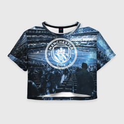 Женская футболка Crop-top 3D Manchester city