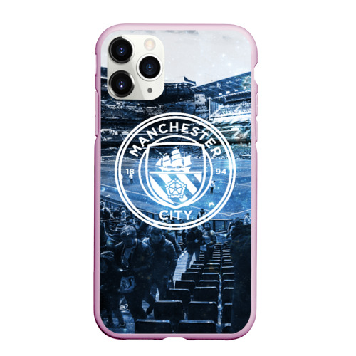 Чехол для iPhone 11 Pro матовый Manchester city, цвет розовый