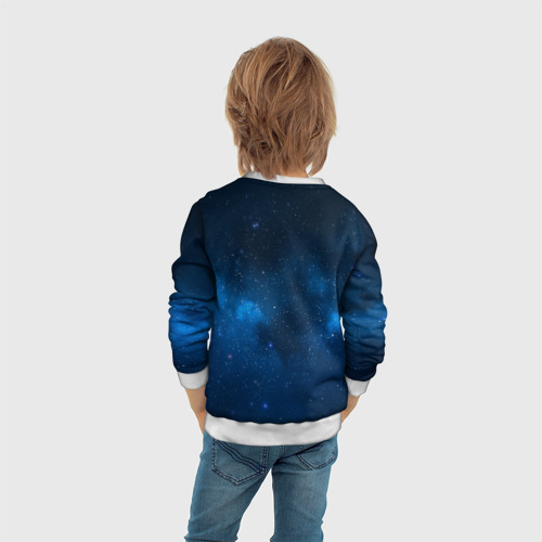 Детский свитшот 3D с принтом Млечный путь, вид сзади #2