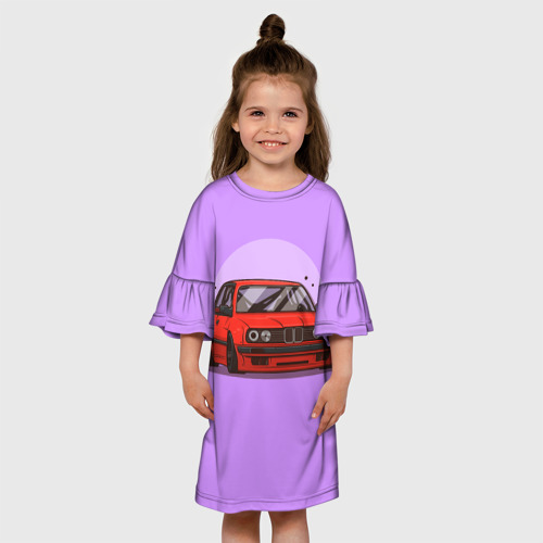 Детское платье 3D с принтом БМВ Пандем, вид сбоку #3