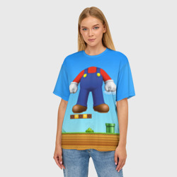 Женская футболка oversize 3D Mario - фото 2