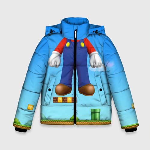 Зимняя куртка для мальчиков 3D Mario, цвет светло-серый